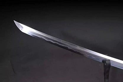 Samurai swords real sharp,Katana(Damascus steel,Skin Scabbard,Copper tosogu)Full tang,Length 39"