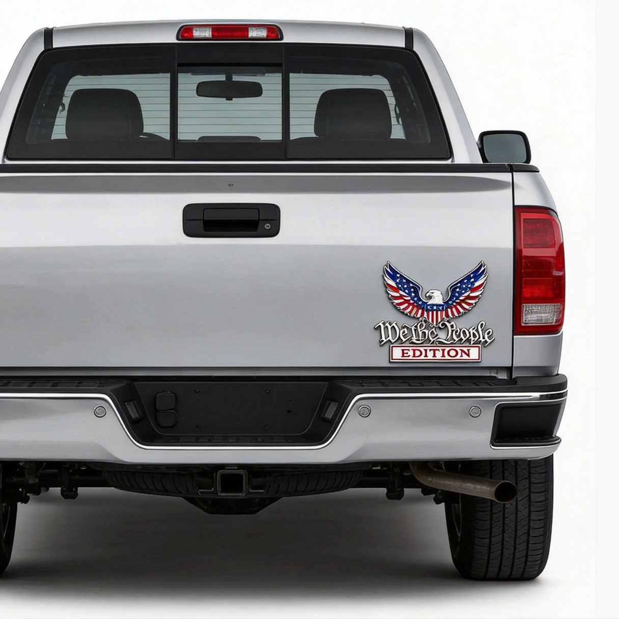 Patriot Flag Metal Car Emblem Badge