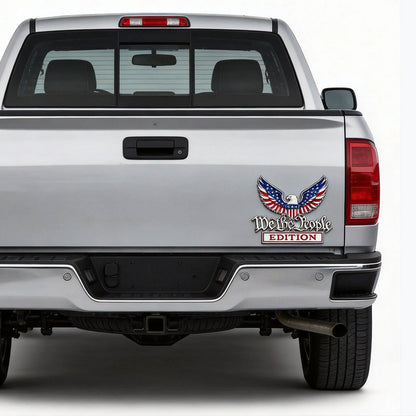 Patriot Flag Metal Car Emblem Badge