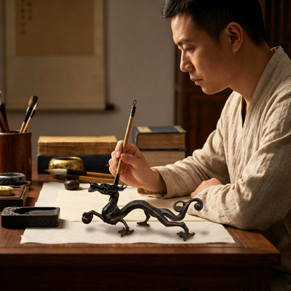 Five-Clawed Dragon Pen Holder