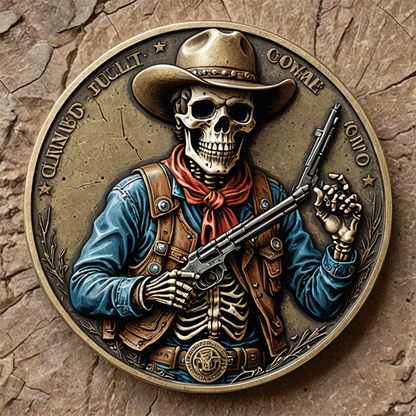 Cowboy Skull Challenge Coin
