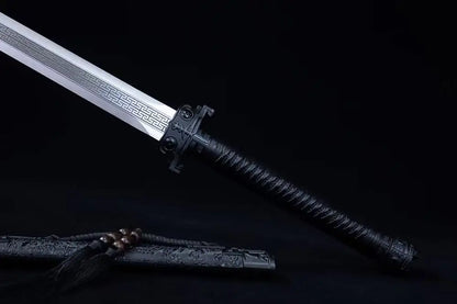 Han Jian high Carbon Steel Blade,Alloy Fittings,PU Scabbard