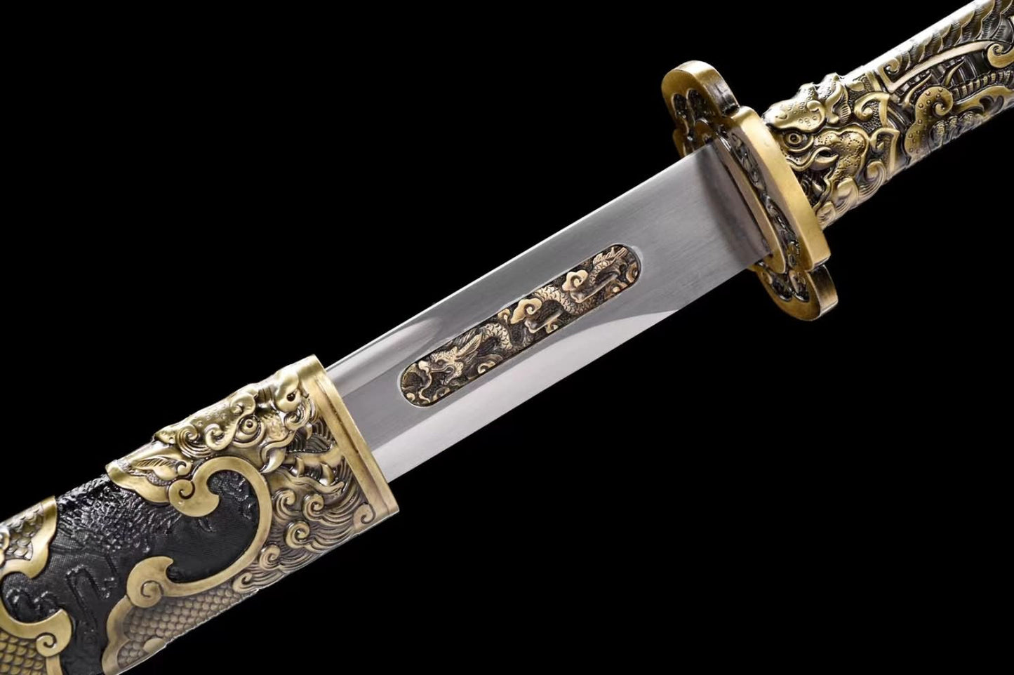 Qing dao Sword,Hand Forged High carobon Steel Blade,Alloy Handle