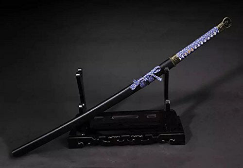 Samurai Sword-Medium carbon steel-Wood scabbard-Alloy fitting-Full tang