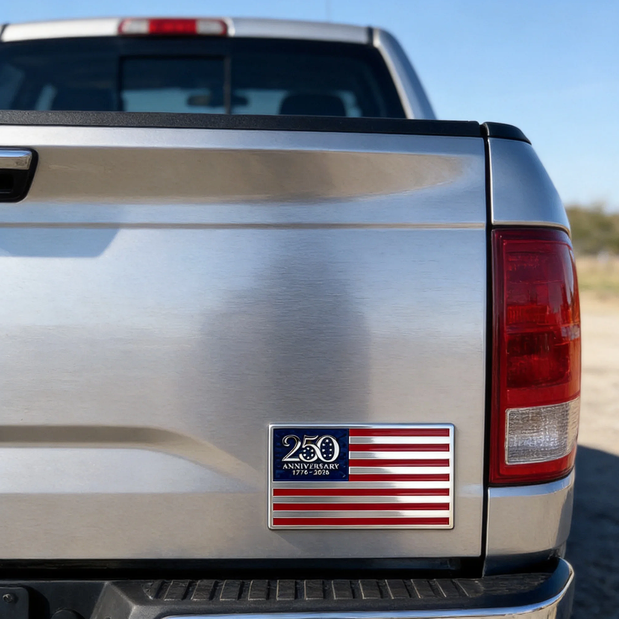 Patriot Flag Metal Car Emblem Badge