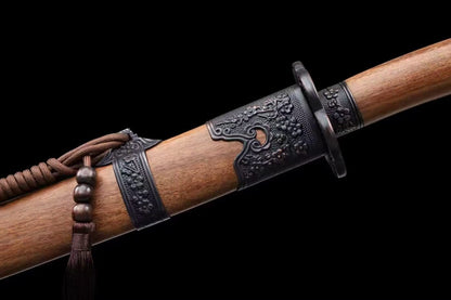 Qing dao Real,Damascus Blades,Rosewood Scabbard,Alloy Fittings