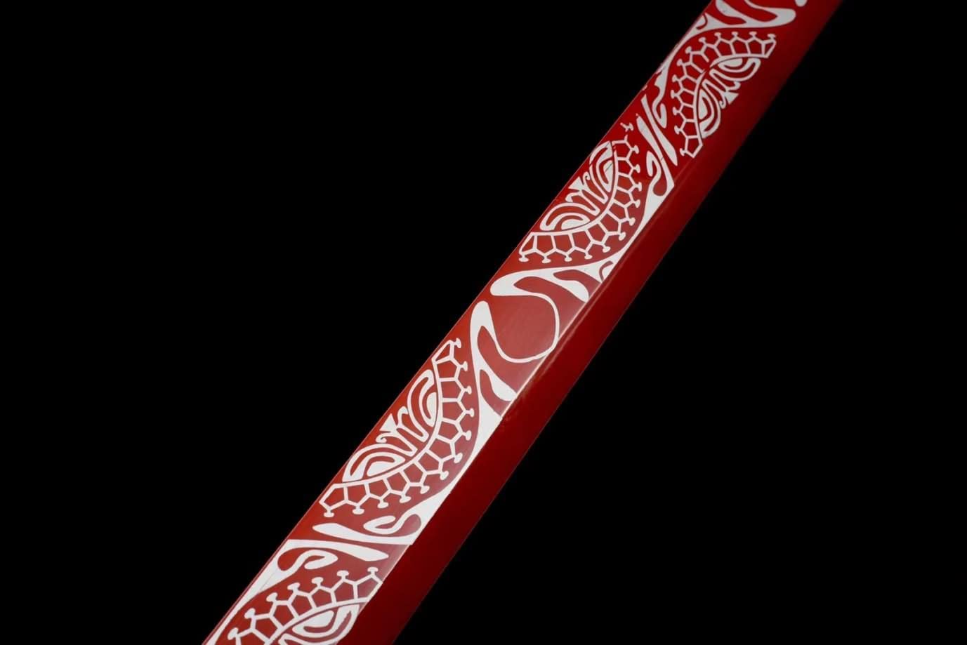 Dragon Tang dao,Hand Forged High Carbon Steel red Blade,Alloy Fittings