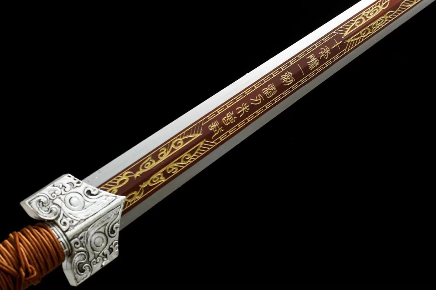 Chibi han jian,Battle Ready,Forged High Carbon Steel Blade,Alloy,Rosewood