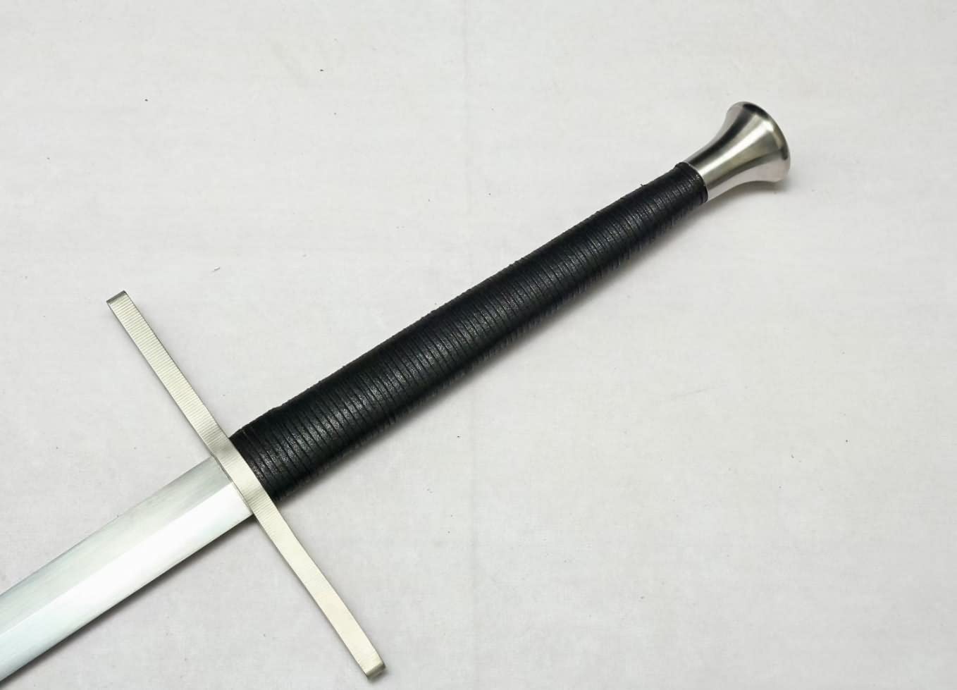 King Arthur Knight Sword Real,Stainless Steel Blade,PU Scabbard