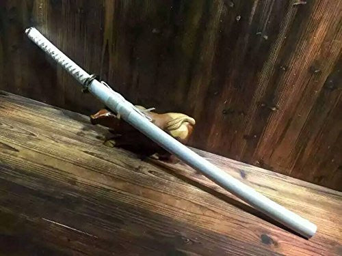 katana/Samurai sword/Medium carbon steel/Alloy fitted/Wood white paint Scabbard/Length 39"