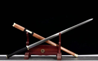 Handicrafts Sword,Han jian(Forged Damascus Steel Blades,Brass Fittings) Battle Ready,Chinese Sword