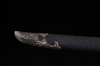 Qing dao,Qijia Knife,T10 Steel Blades,Fake Leather Scabbard