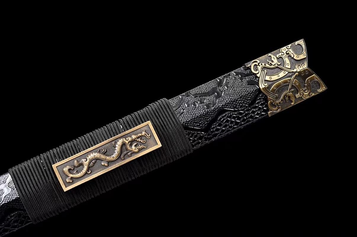 Han jian,Forged High carbon Steel Blue Blade,Heat Tempered