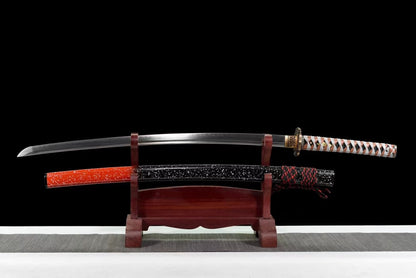 Authentic Samurai Sword-Full Tang Forged T10 Clay Tempered Steel Blade for the Ultimate Cutting Experience