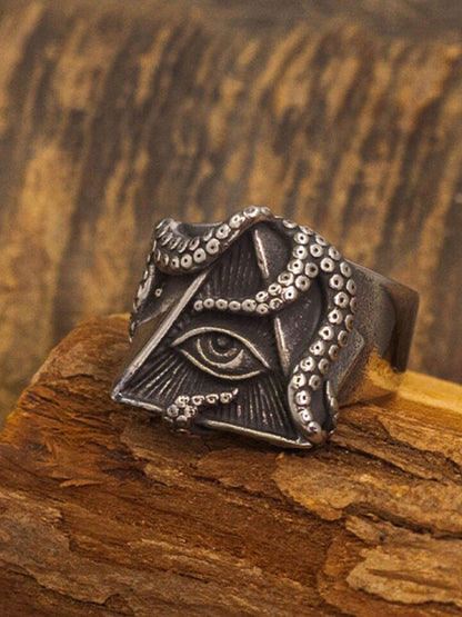 👁️‍🗨️ Cthulhu Tentacle All-Seeing Eye Ring