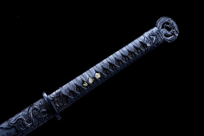 Traditional Tang dao swords,Forged Damascus Steel Blade,Alloy Fittings