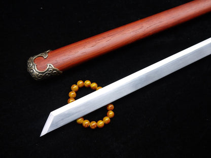 Tang dao/T10 High Carbon Steel/Redwood Scabbard/Brass fittings/Full Tang