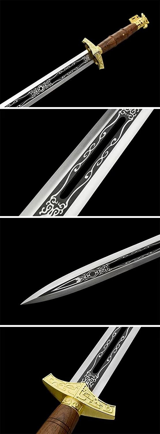 Great Han jian,Stainless Steel Hollow Blade,Alloy Fittings,Rosewood Scabbard