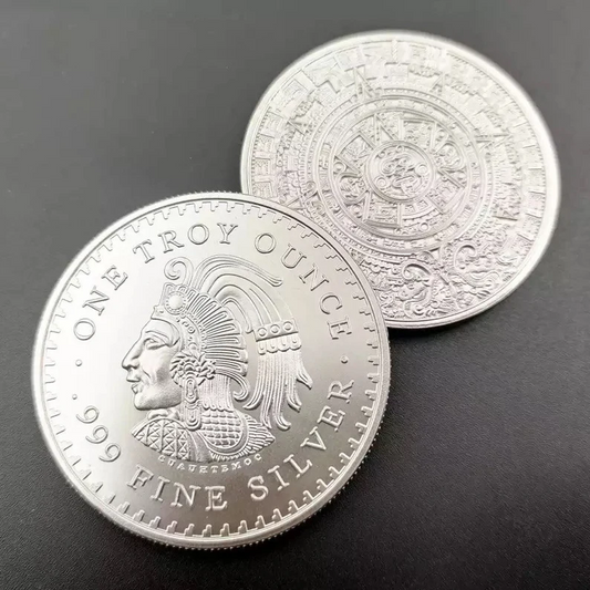 ✈️BUY 5 FREE SHIPPING✈️--1 oz Aztec Calendar Stone With Case 