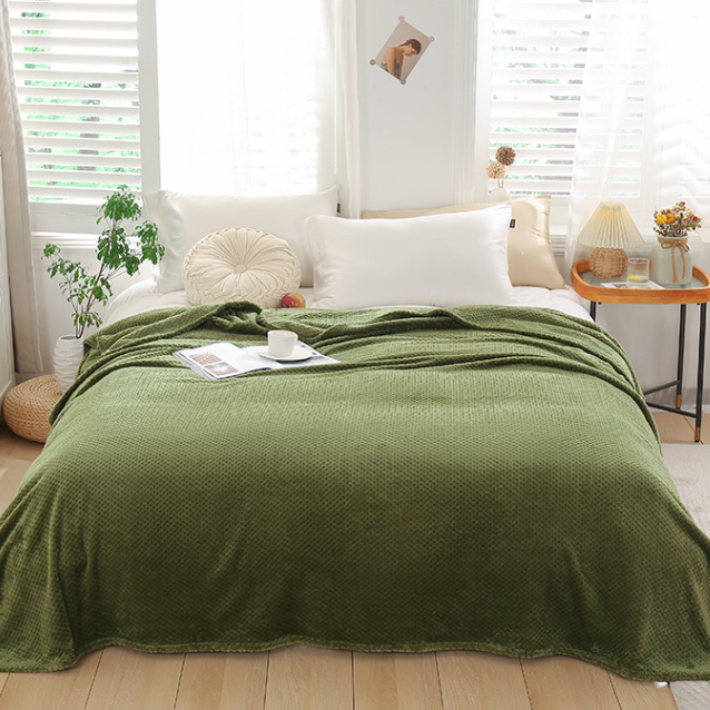 🔥Hot Sale--Winter Warm Soft Coral Fleece Throw Blanket Bed Quilt