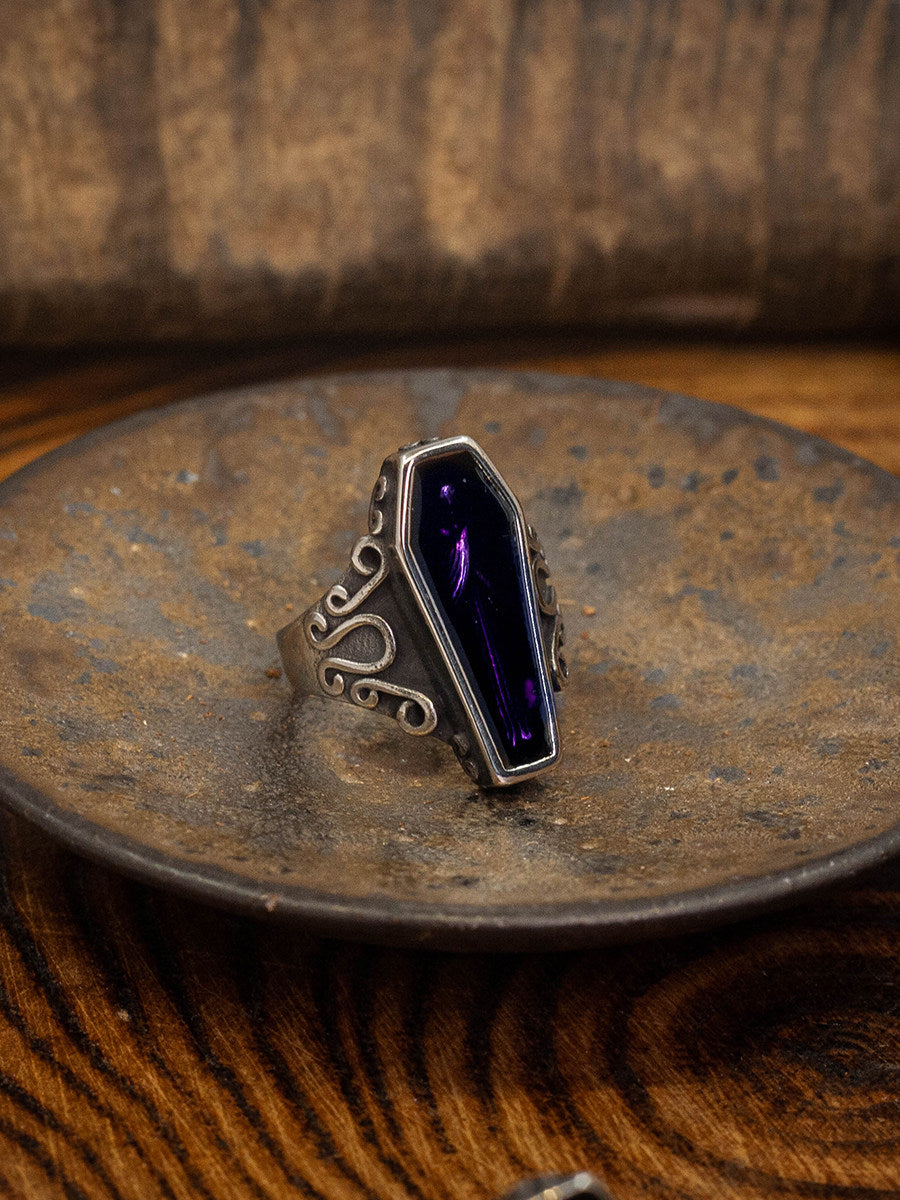 🩸 Gothic Vampire Coffin Ring
