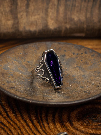 🩸 Gothic Vampire Coffin Ring