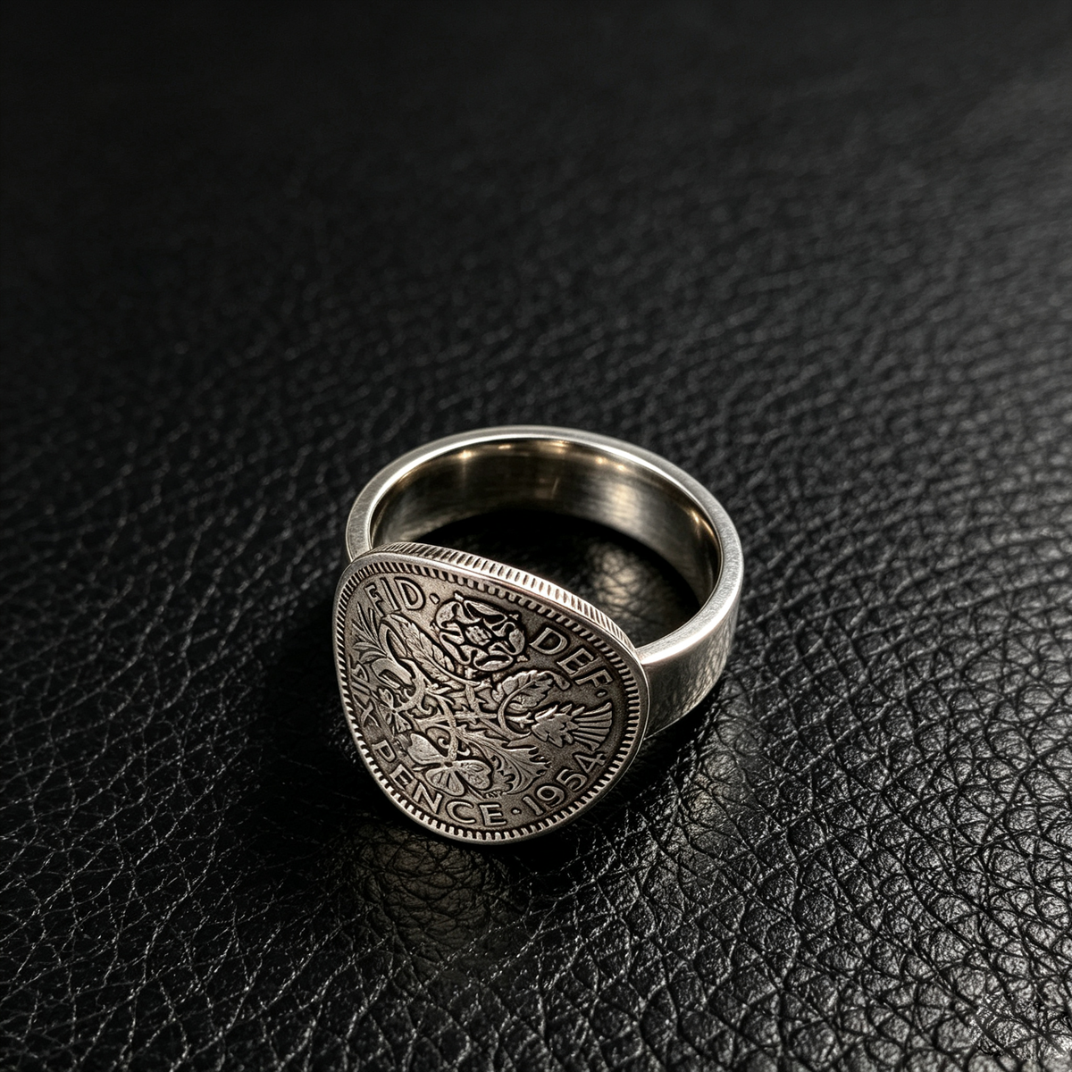 Lucky Sixpence Genuine British Sixpence Coin Ring