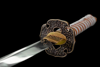 Authentic Samurai Sword-Full Tang Forged T10 Clay Tempered Steel Blade for the Ultimate Cutting Experience