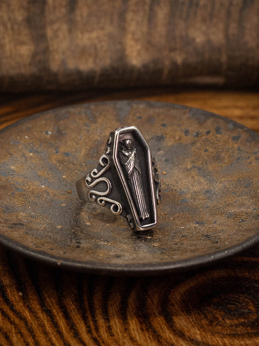 🩸 Gothic Vampire Coffin Ring