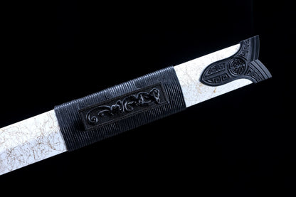 Fully Handmade Chinese Han Jian Sword - High Carbon Steel Blade, Practical Full Tang