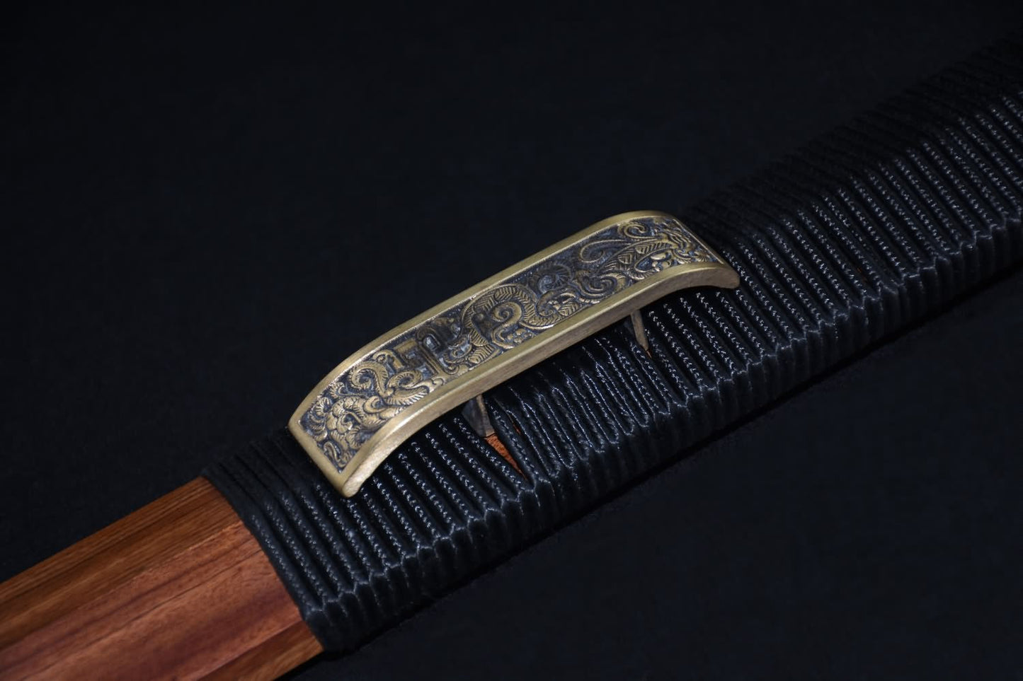 Han jian sword,Damascus steel blade,Brass fittings