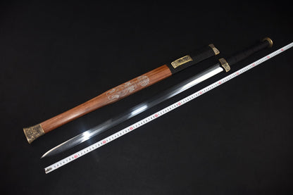 Han jian sword,Damascus steel blade,Brass fittings