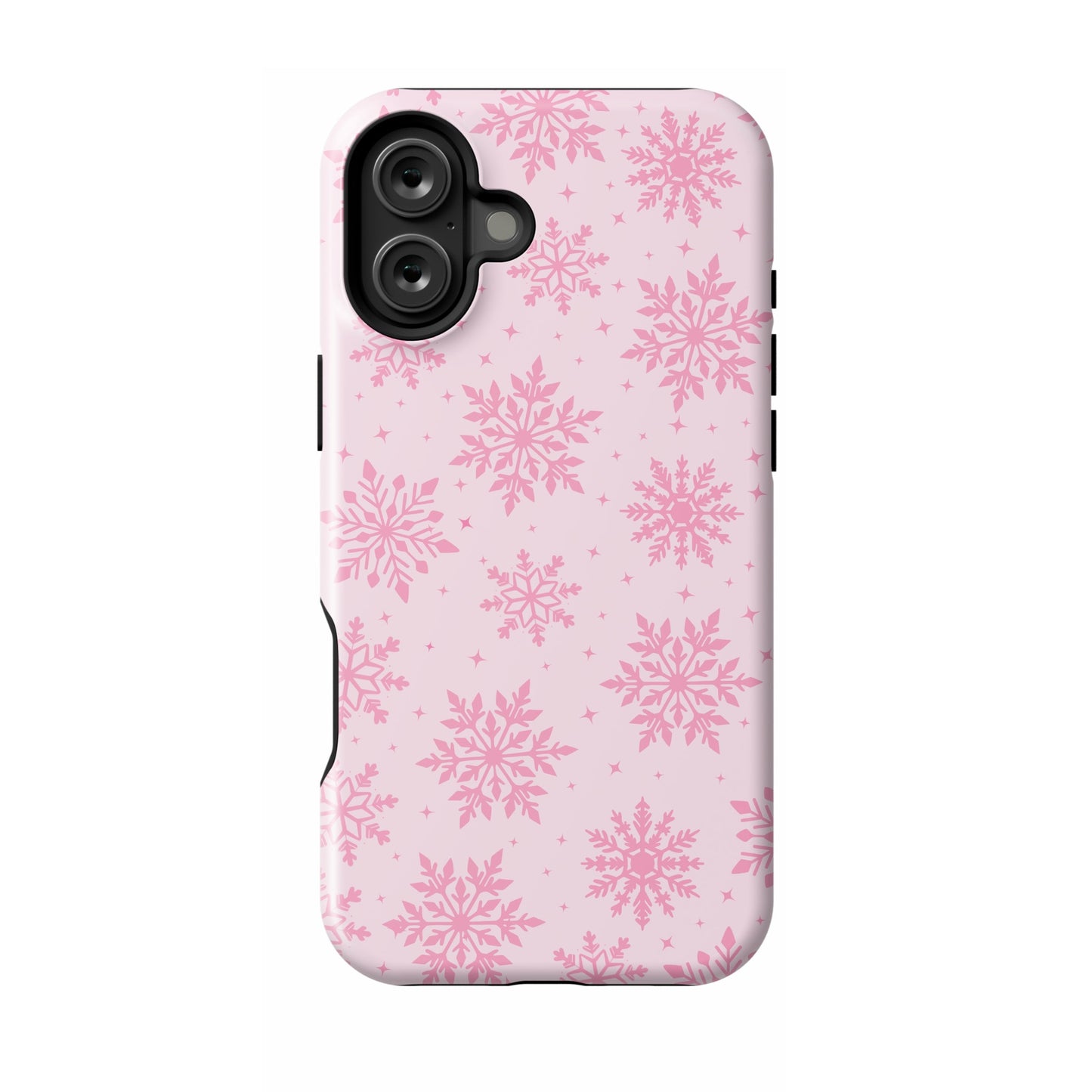 Pink Snowflakes iPhone Case