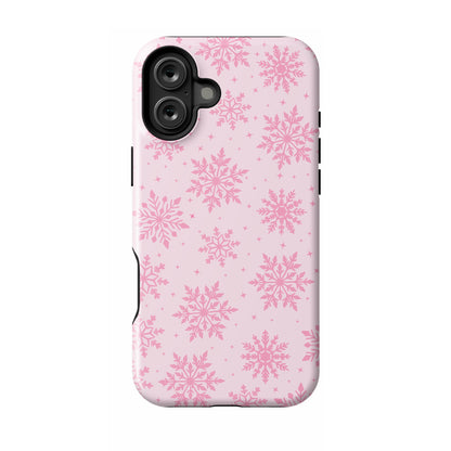 Pink Snowflakes iPhone Case