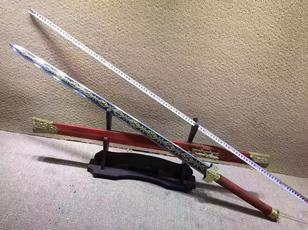 Han jian(High carbon steel blade,Redwood scabbard,Brass fittings)Full Tang