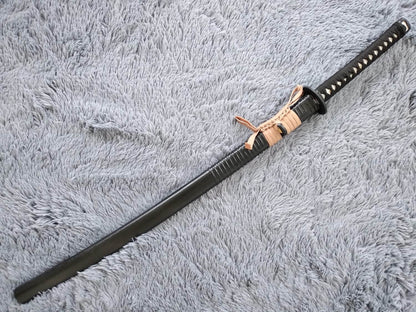 Katana/Hand Forged/carbon steel blade/Wood/Oriental cherry Tusba/Heat Tempered