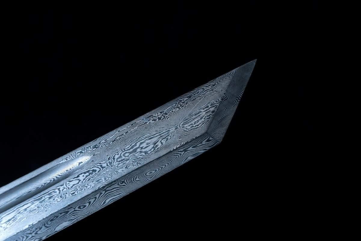 Tang Dao,Practical(Forged Damascus steel balde)Hardening