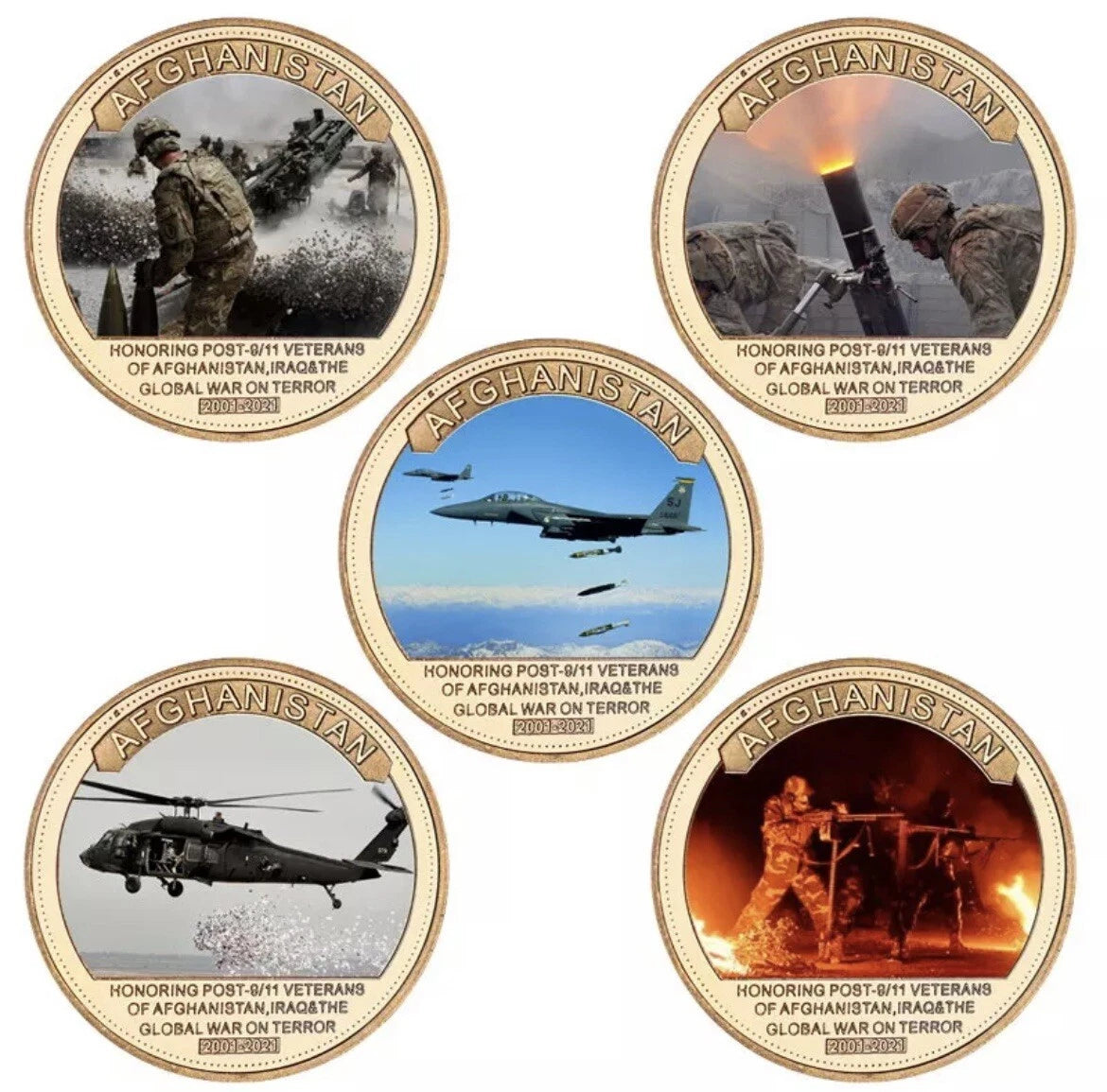 Afghanistan War Military Commemorative Coin Set