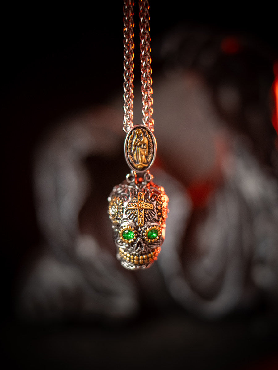 💀 Calavera Gothic Skull Necklace