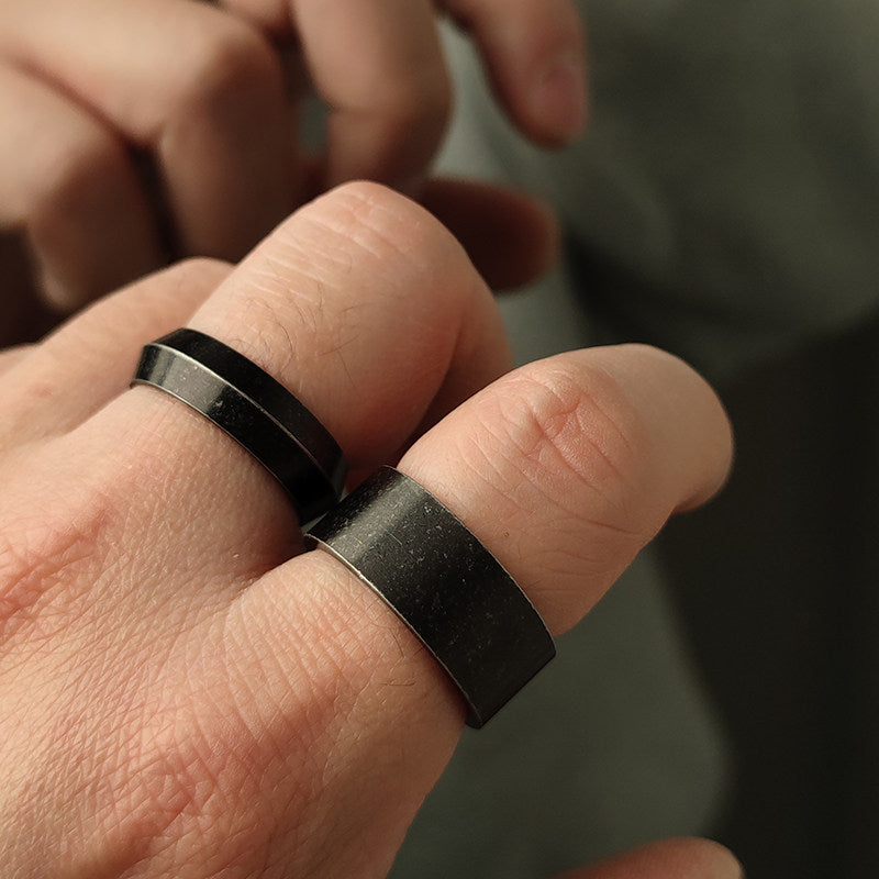 ⚔️ Nordic Minimalist Wide Band Ring