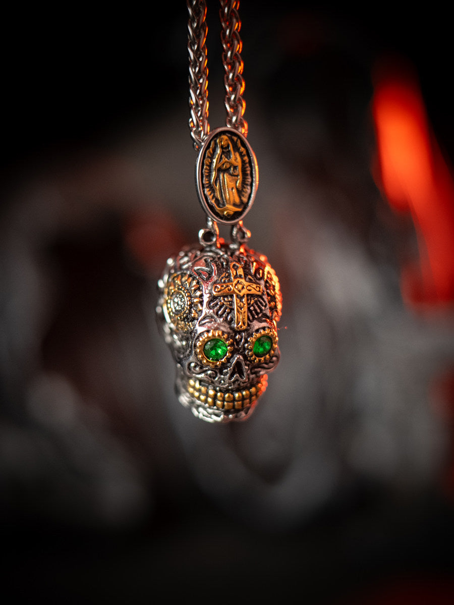 💀 Calavera Gothic Skull Necklace