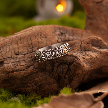 “Supernatural Perspective” | American Retro All-Seeing Eye Gold-Accent Ring