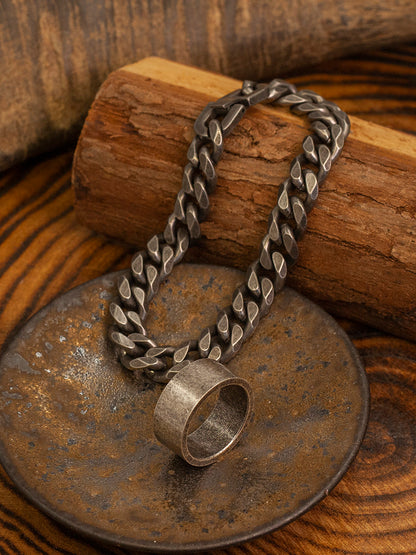 ⚔️ Nordic Minimalist Wide Band Ring