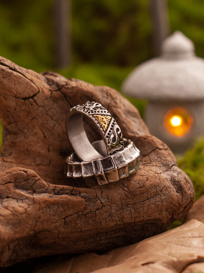 “Supernatural Perspective” | American Retro All-Seeing Eye Gold-Accent Ring