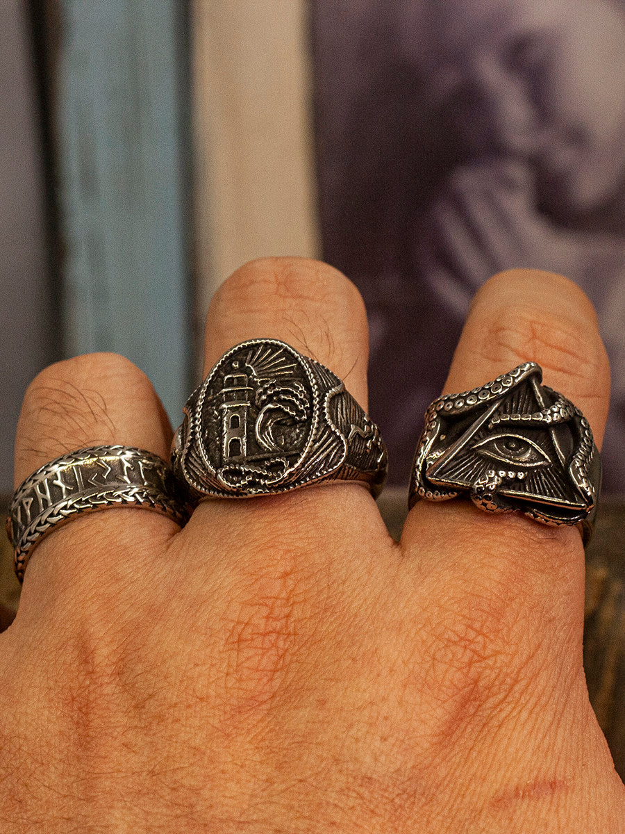 👁️‍🗨️ Cthulhu Tentacle All-Seeing Eye Ring