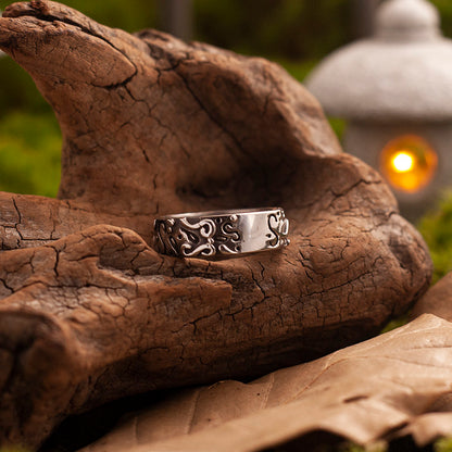 “Supernatural Perspective” | American Retro All-Seeing Eye Gold-Accent Ring