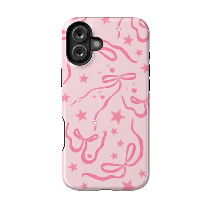 Pink Cosmic Bows iPhone Case