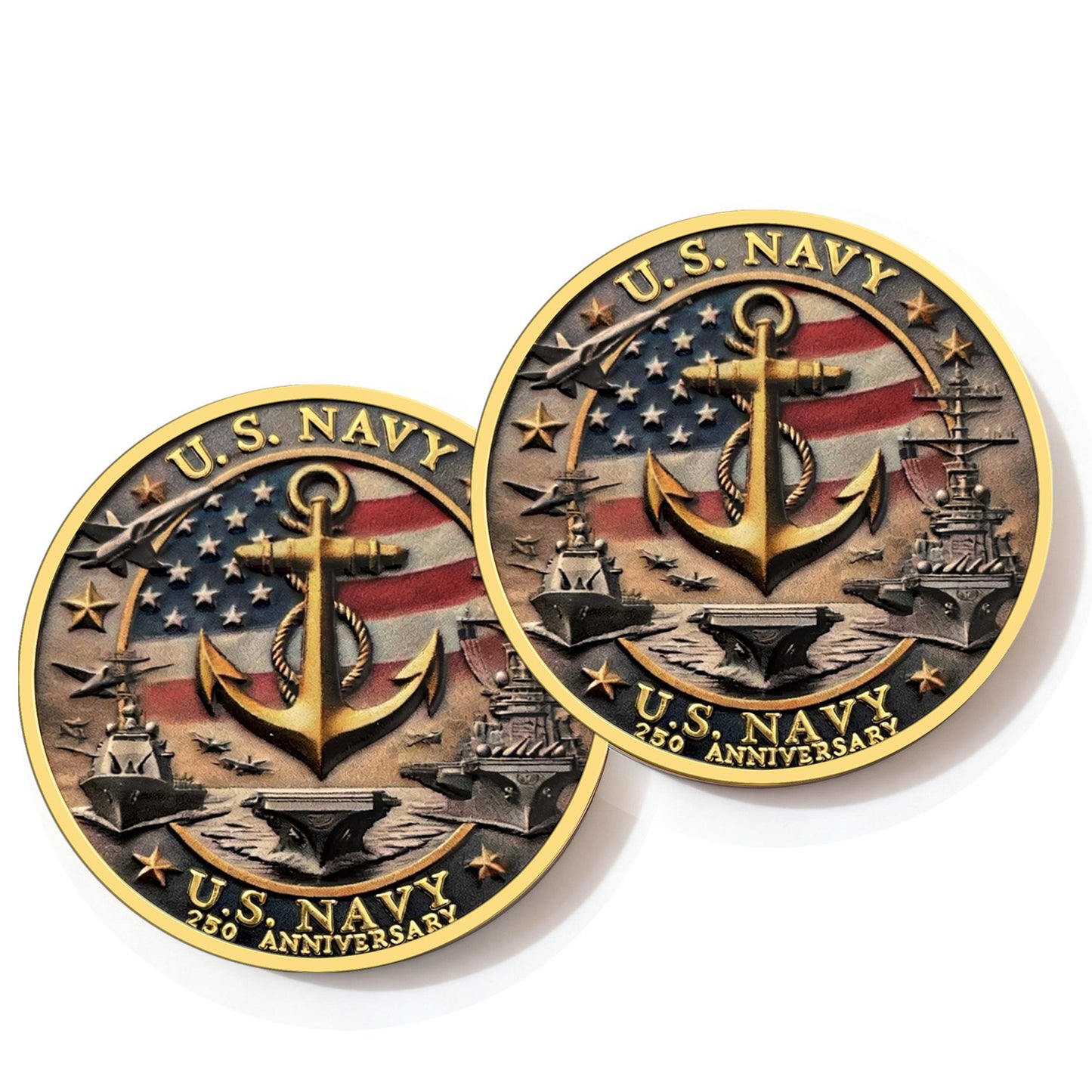 US 250th Independence Anniversary Navy Coin