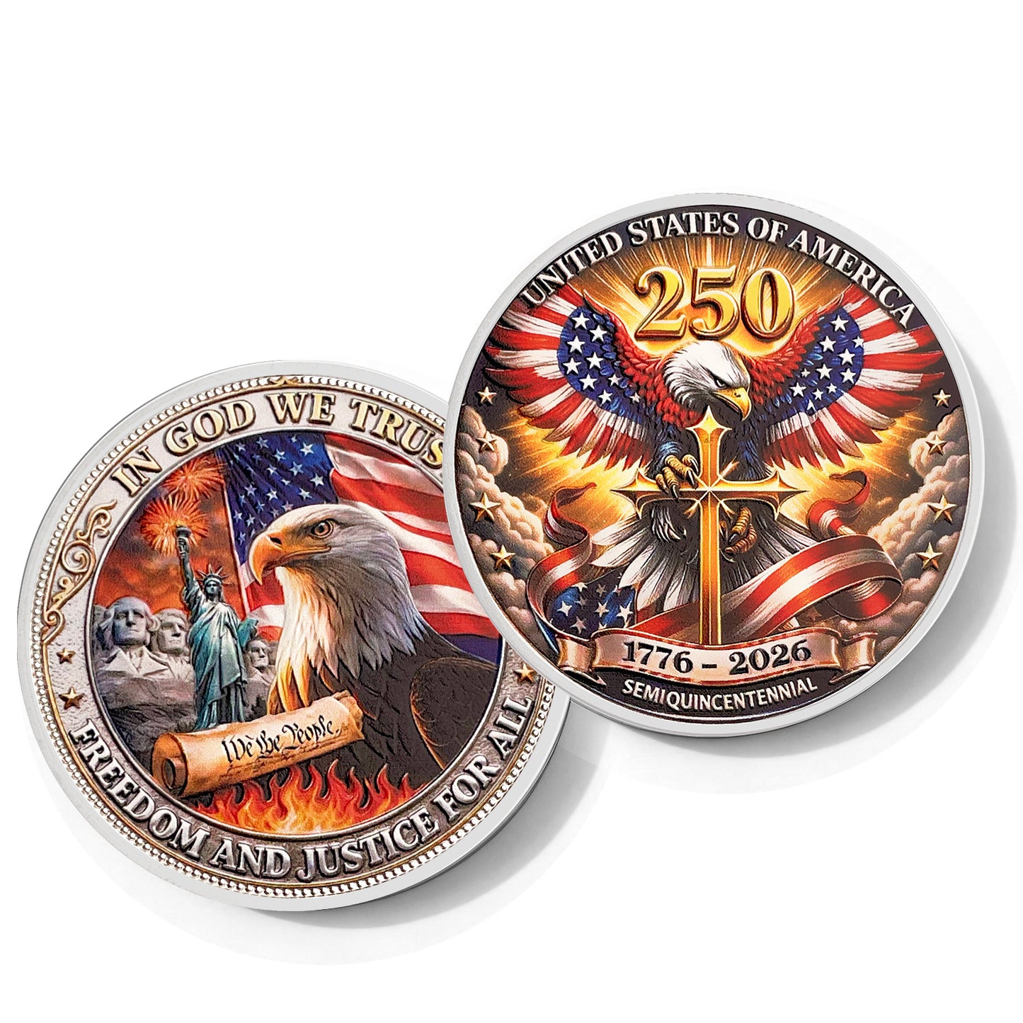 USA 250th Anniversary Liberty Collectible Coin