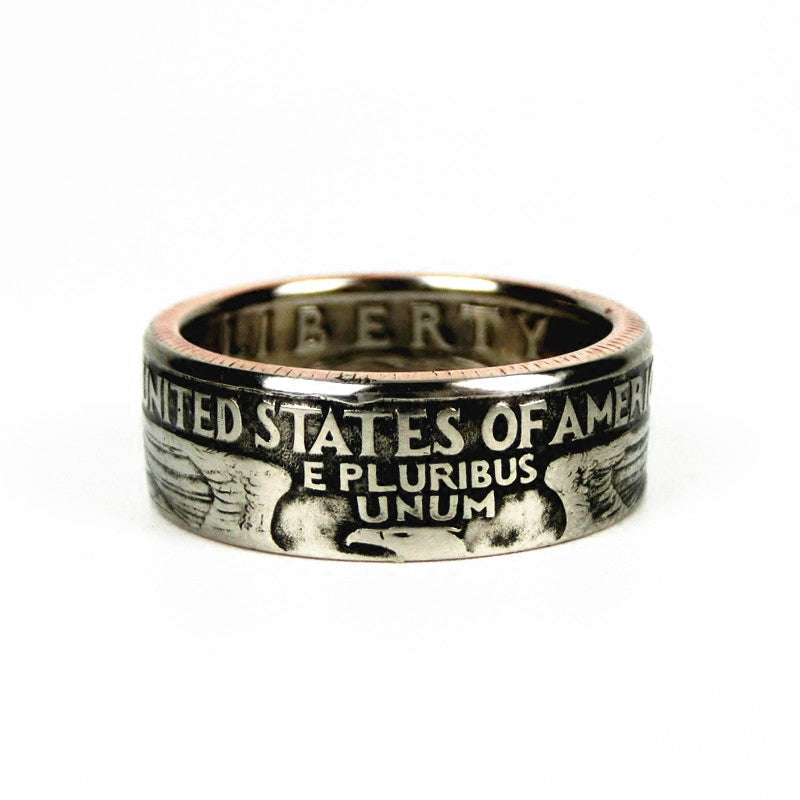 “American Quarter Coin Ring” | Handmade Vintage U.S. Coin Band